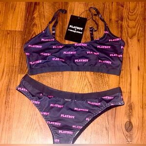 BRAND NEW Playboy Women's Intimates Set - Black and Pink NWT playboy underwear